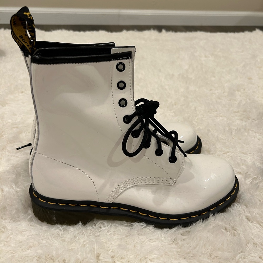 Dr Martens leather lace up boots